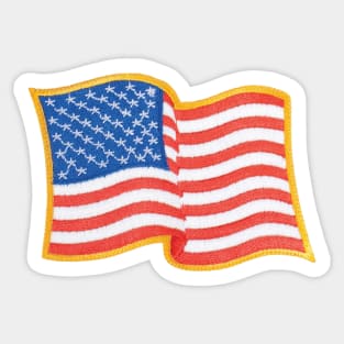 Embroidery American Flag Sticker Sticker